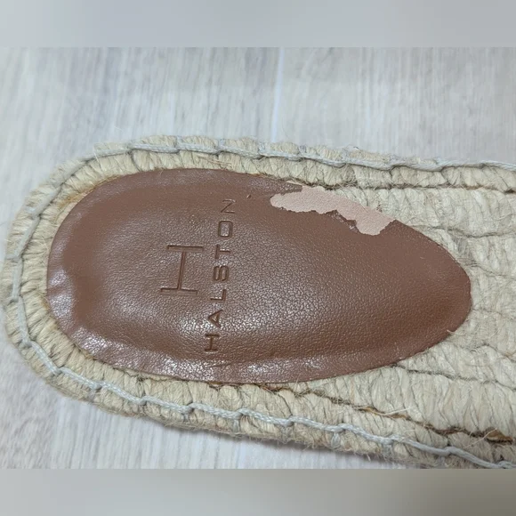 H by Halston "Betty" Peach Coral Orange Suede Slide Sandals Size 9.5 - Picture 5 of 13